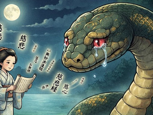 大蛇を改心させたお経
