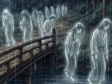 雨の夜の泣き声