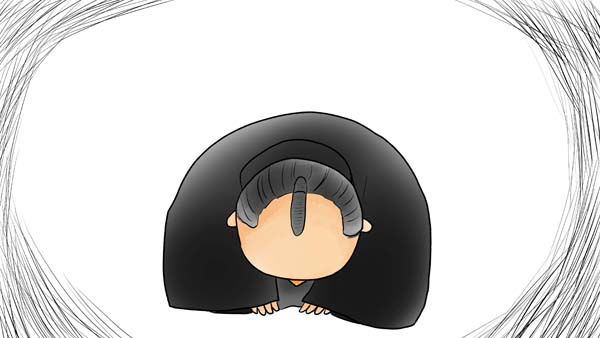 八人の真ん中