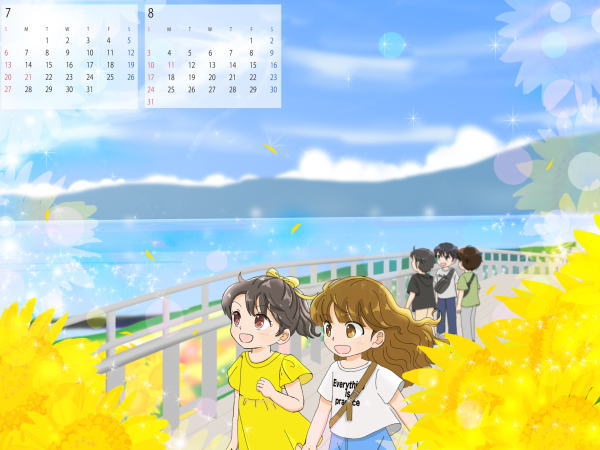 2025年 3月　壁紙カレンダー (4:3)