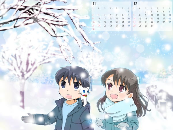 2025年11月　壁紙カレンダー (4:3)