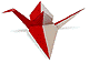 紅白鶴②の折り紙