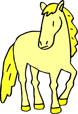 金色の馬