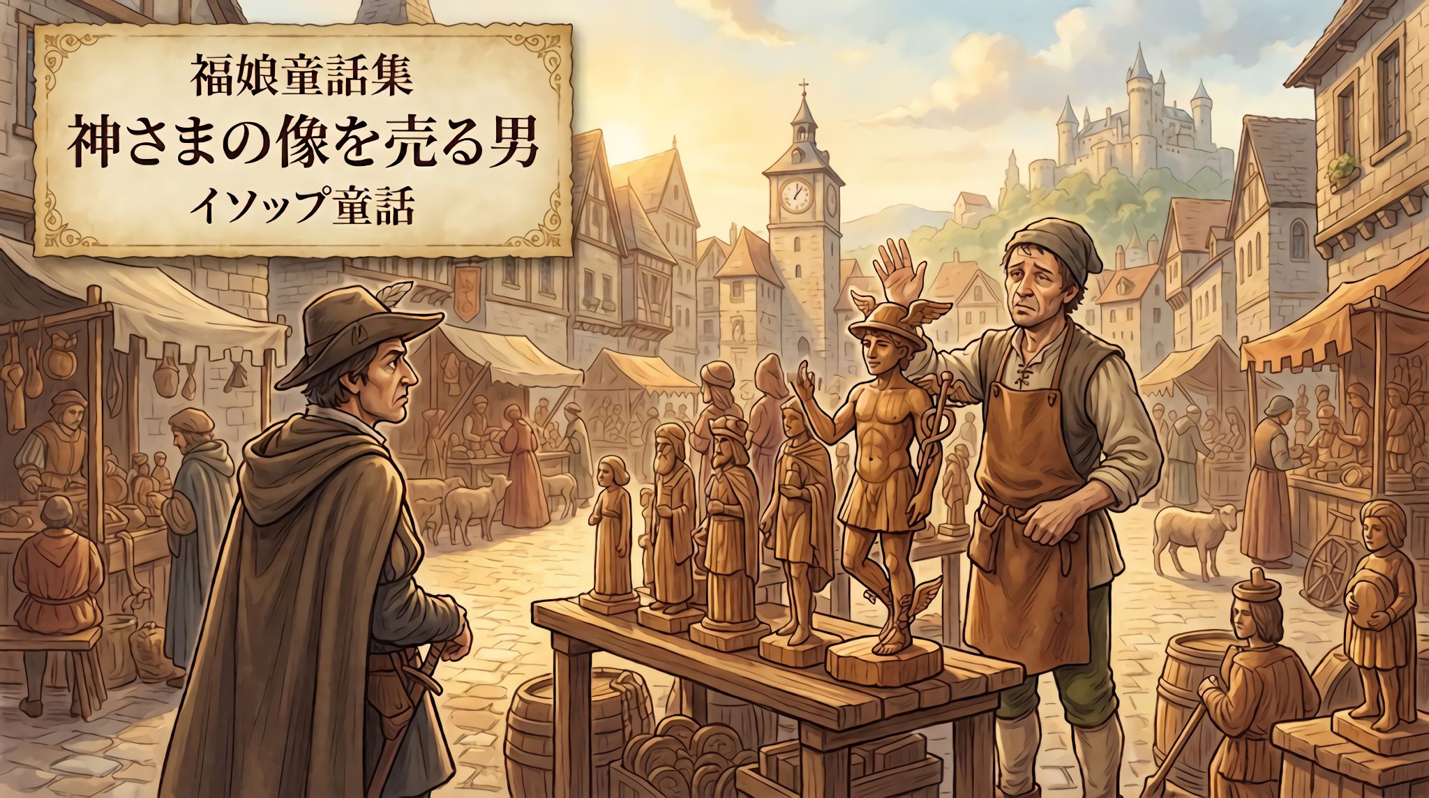 神さまの像を売る男