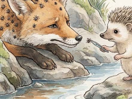 キツネとハリネズミ