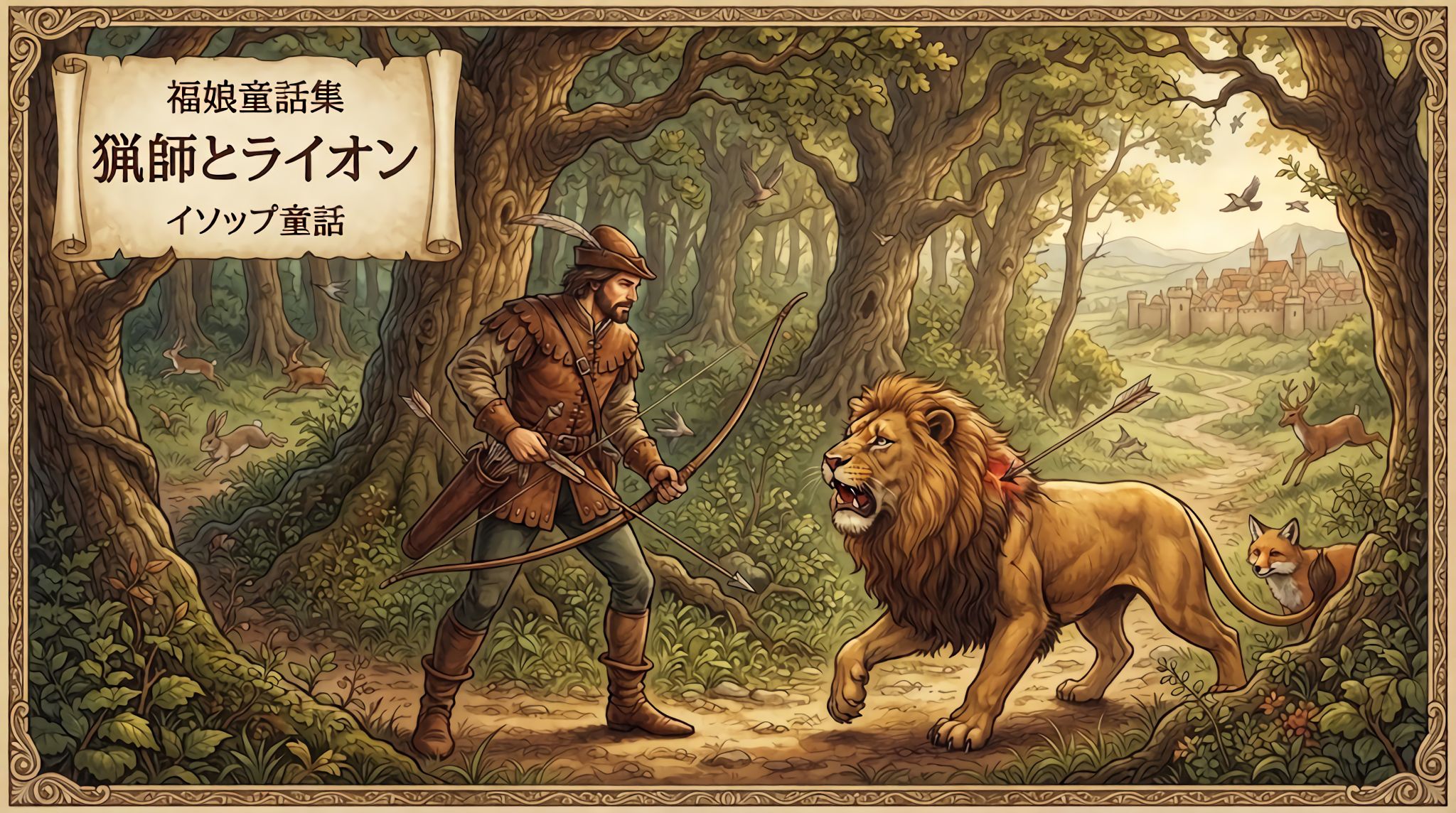猟師とライオン