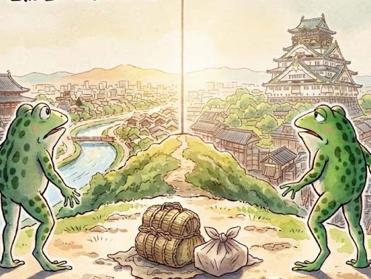 京のカエル大阪のカエル