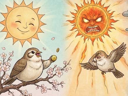 ヒバリとお日様