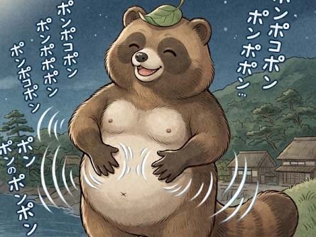 しずが浦のタヌキ