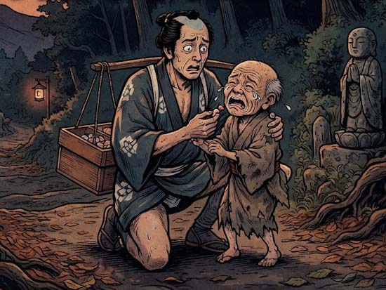 あめ屋と子泣きじじい