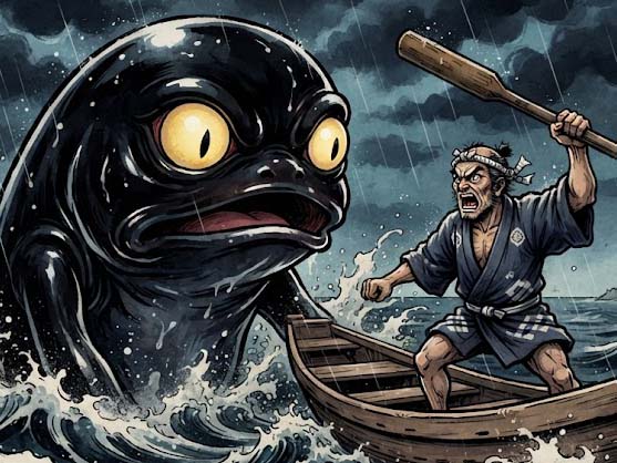 海坊主にあった船のり