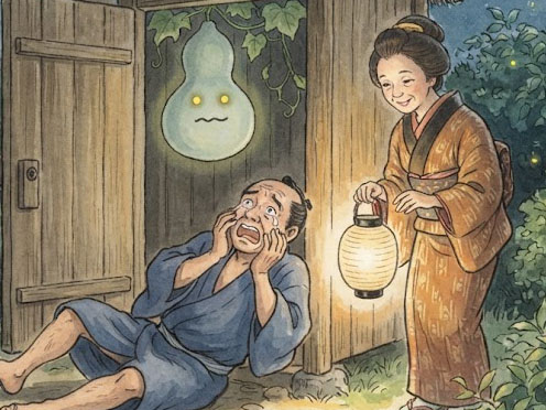 おくびょう男と夕顔お化け