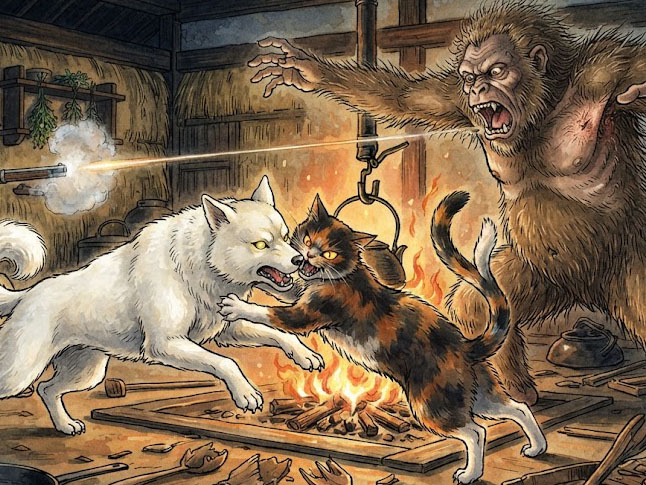 狩人とネコまた