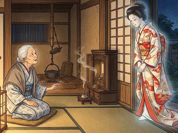 お別れに来た娘