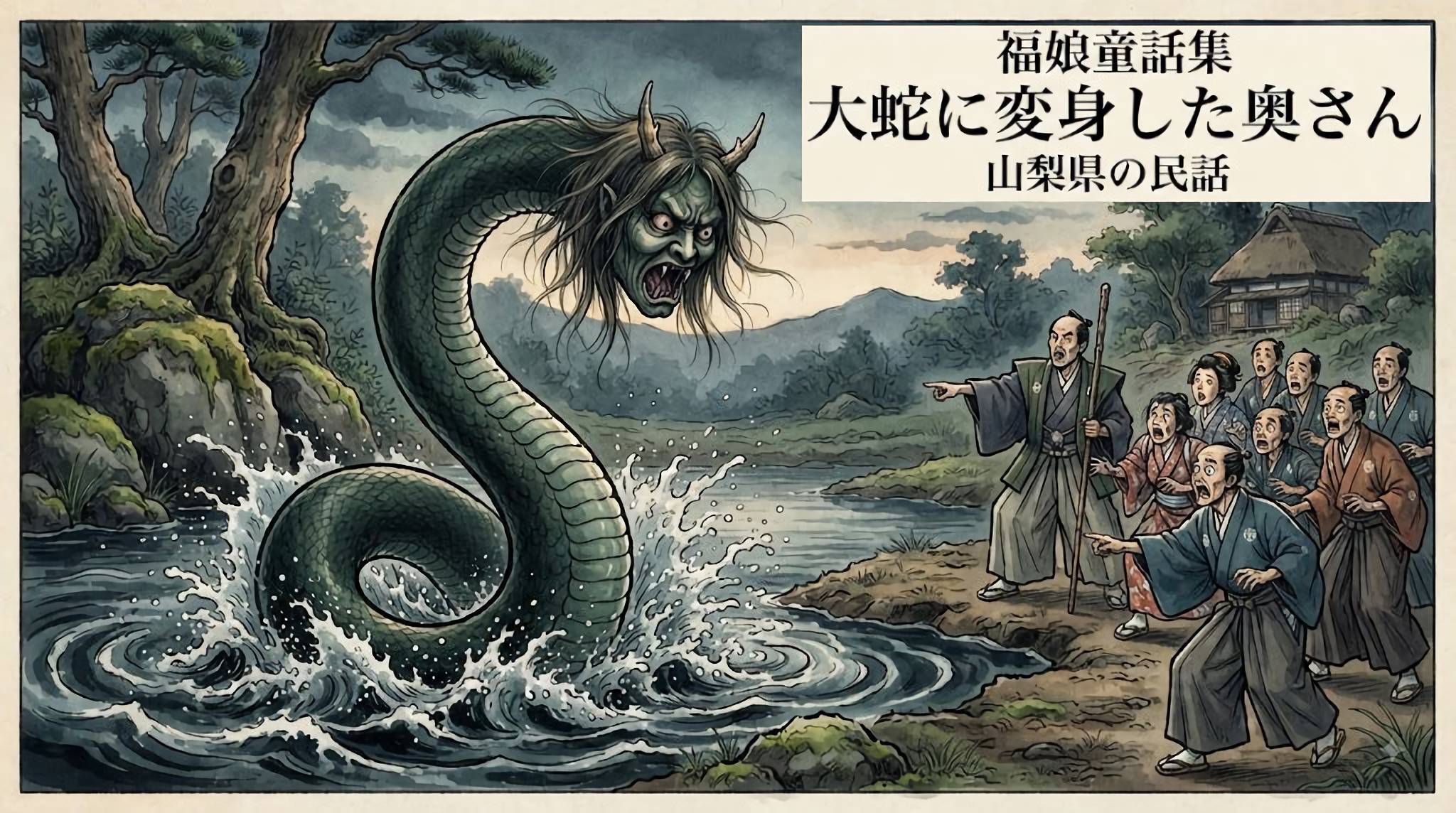 大蛇に変身した奥さん