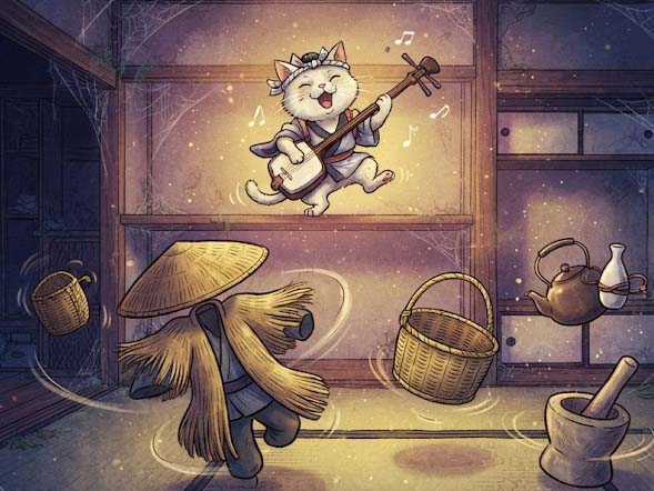 空き家で踊るネコ