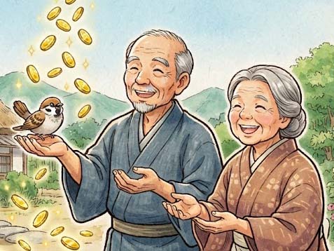 スズメの贈り物