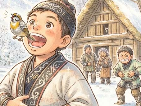 歌う、お腹