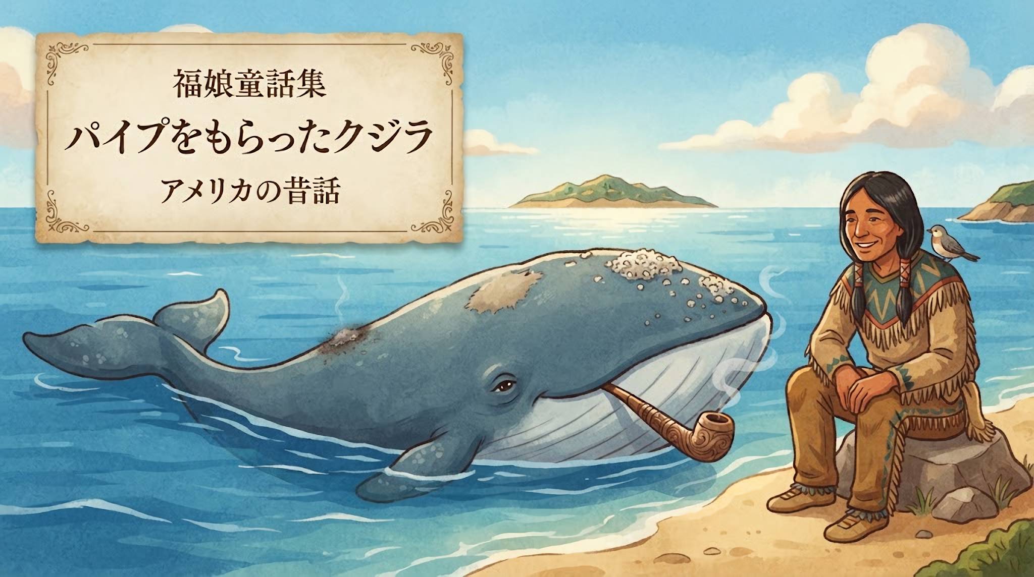 パイプをもらったクジラ