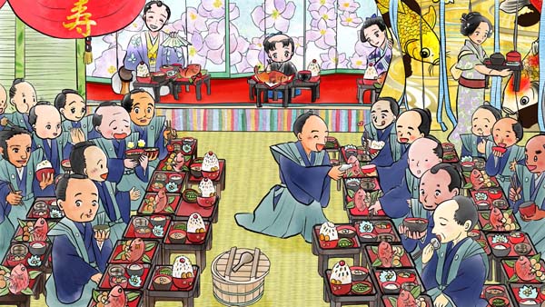八人の真ん中