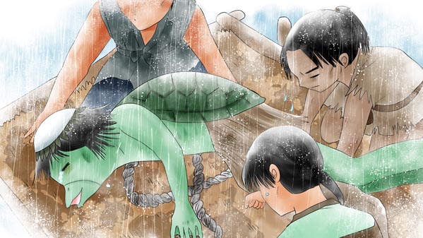 『カッパの雨ごい』(日本昔話) 29 福娘童話集 イラスト : 夢宮愛