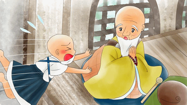 ぶんぶく茶がま　日本昔話 福娘童話集 GIF Animation イラスト06