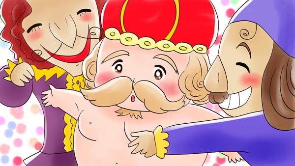 裸の王さま(皇帝の新しい着物)　アンデルセン童話　26　福娘童話集イラスト