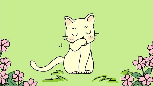 『ネコがご飯の後で顔を洗うわけ』(リトアニアの昔話) 01 福娘童話集 イラスト : myi