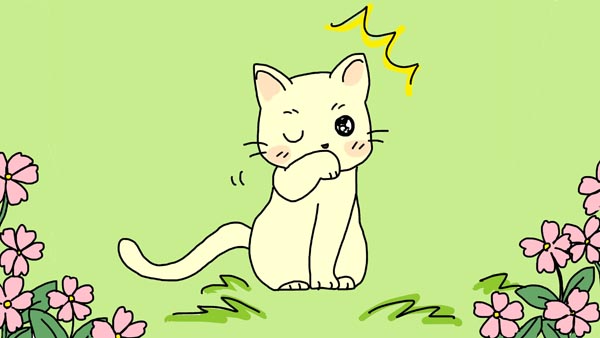 『ネコがご飯の後で顔を洗うわけ』(リトアニアの昔話) 04 福娘童話集 イラスト : myi