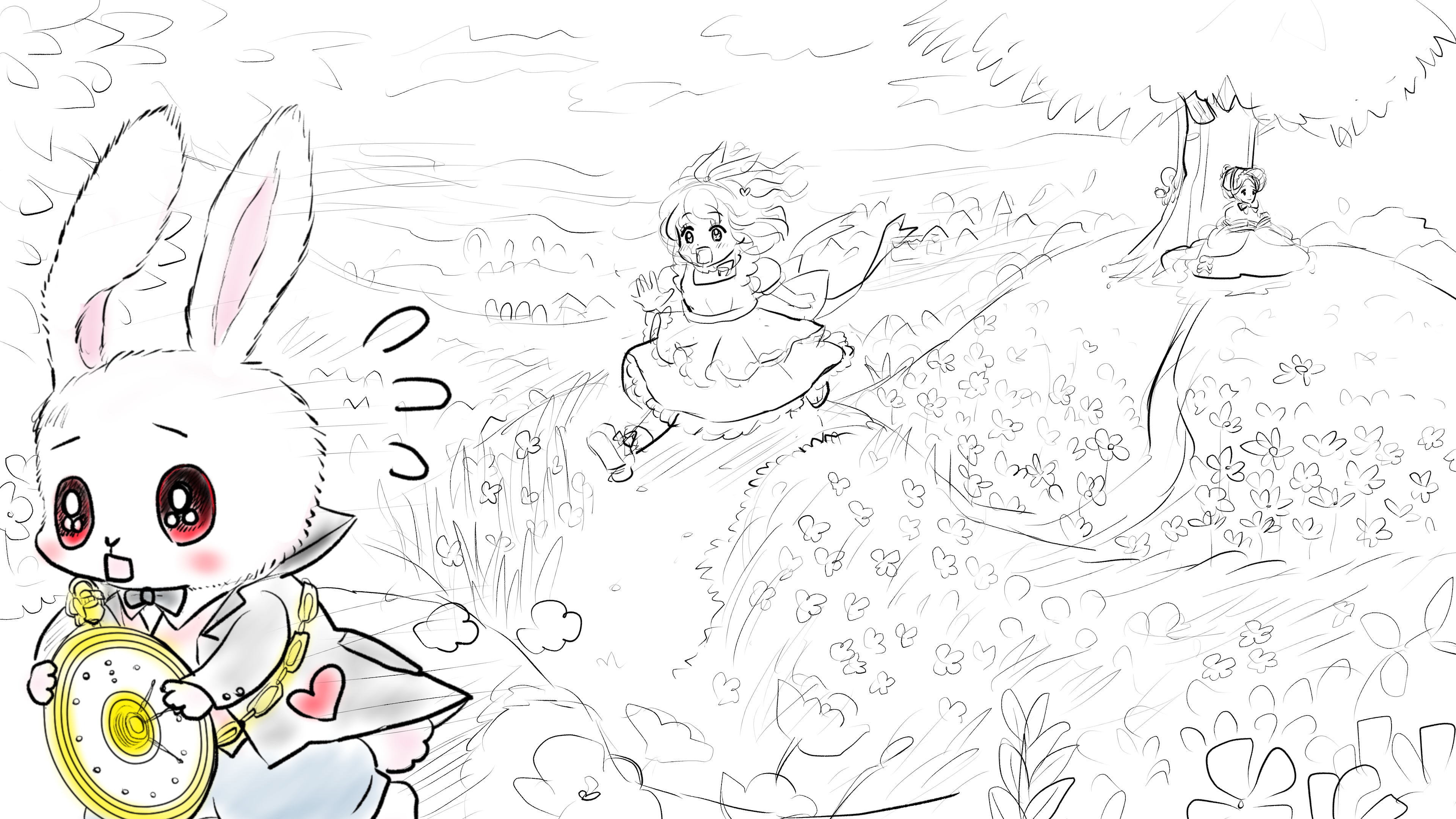 不思議の国のアリス♥️アリスうさぎ&赤きのこ スワロフスキー Swarovski ディズニー 置物 不思議の国のアリス