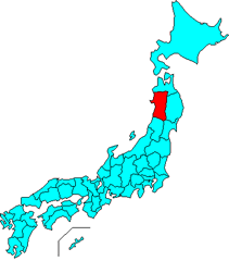 秋田県の位置地図