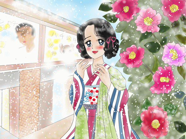 １２月８日生まれの女の子イラスト