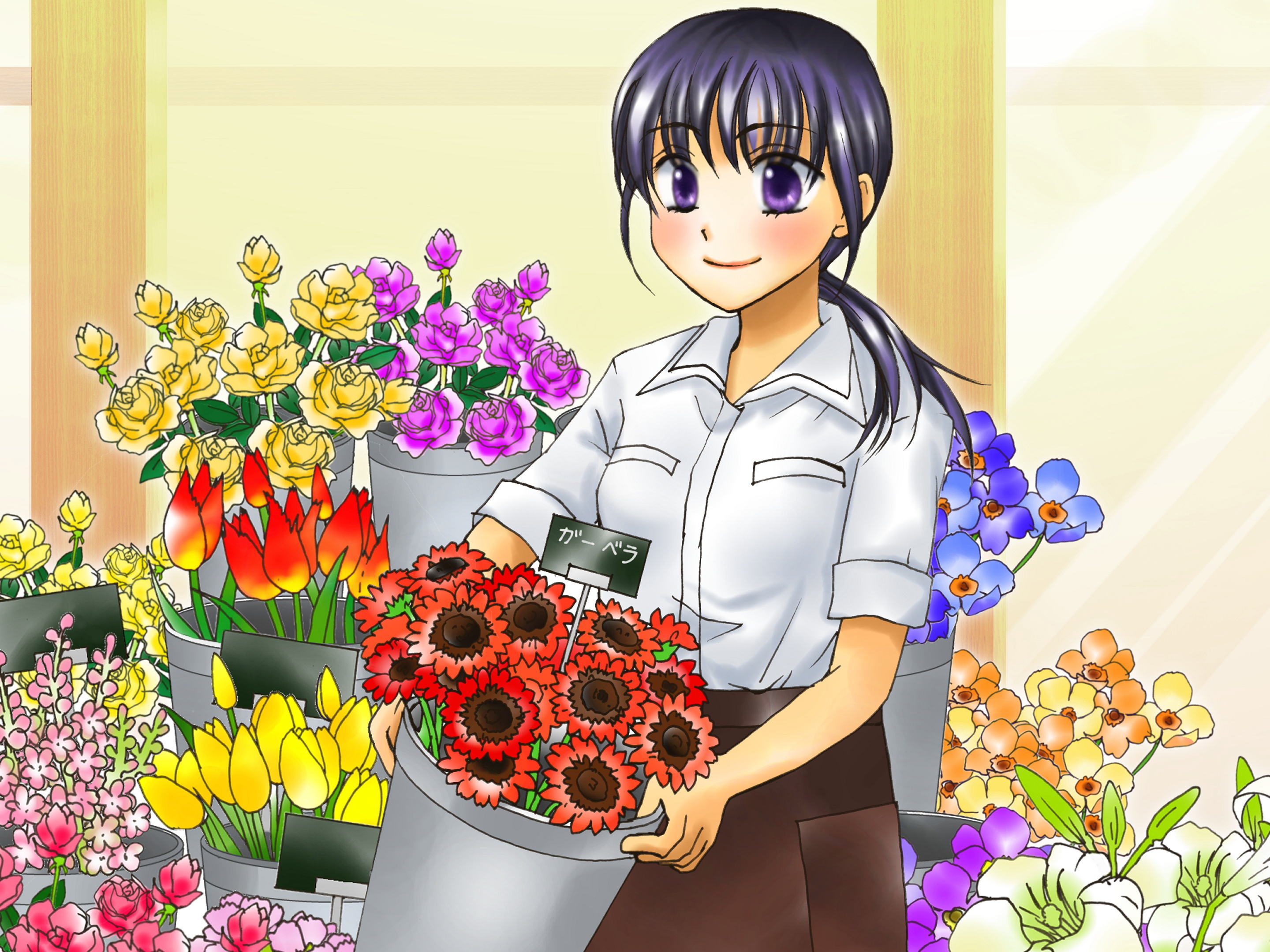花屋 フラワーショップ店員 Flower Shop Owner 女の子に人気 さくら Sakura あこがれの職業紹介
