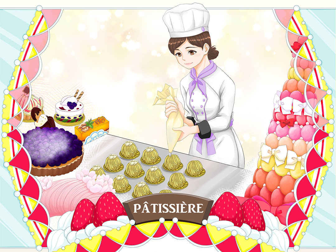 パティシエ(Pastry chef)職業のイメージイラスト