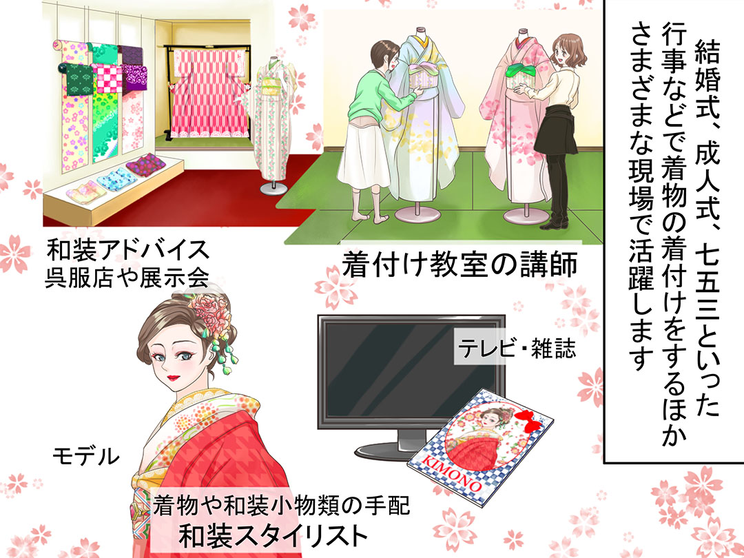 着付け師・着物の先生(Dresser of Kimono)お仕事マンガ2