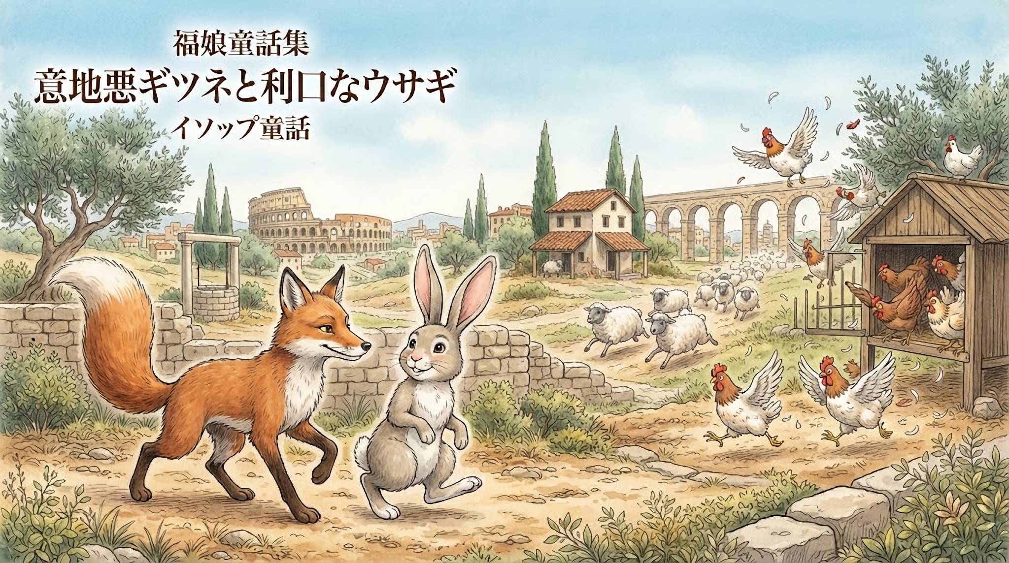 意地悪ギツネと利口なウサギ