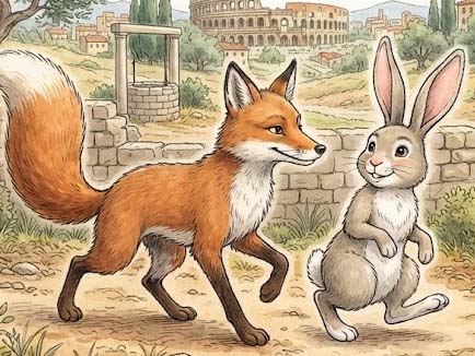意地悪ギツネと利口なウサギ