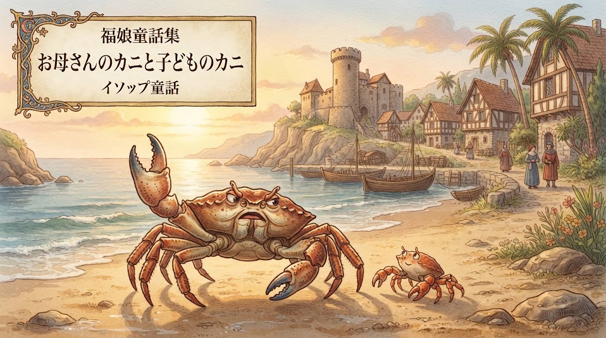 お母さんのカニと子どものカニ