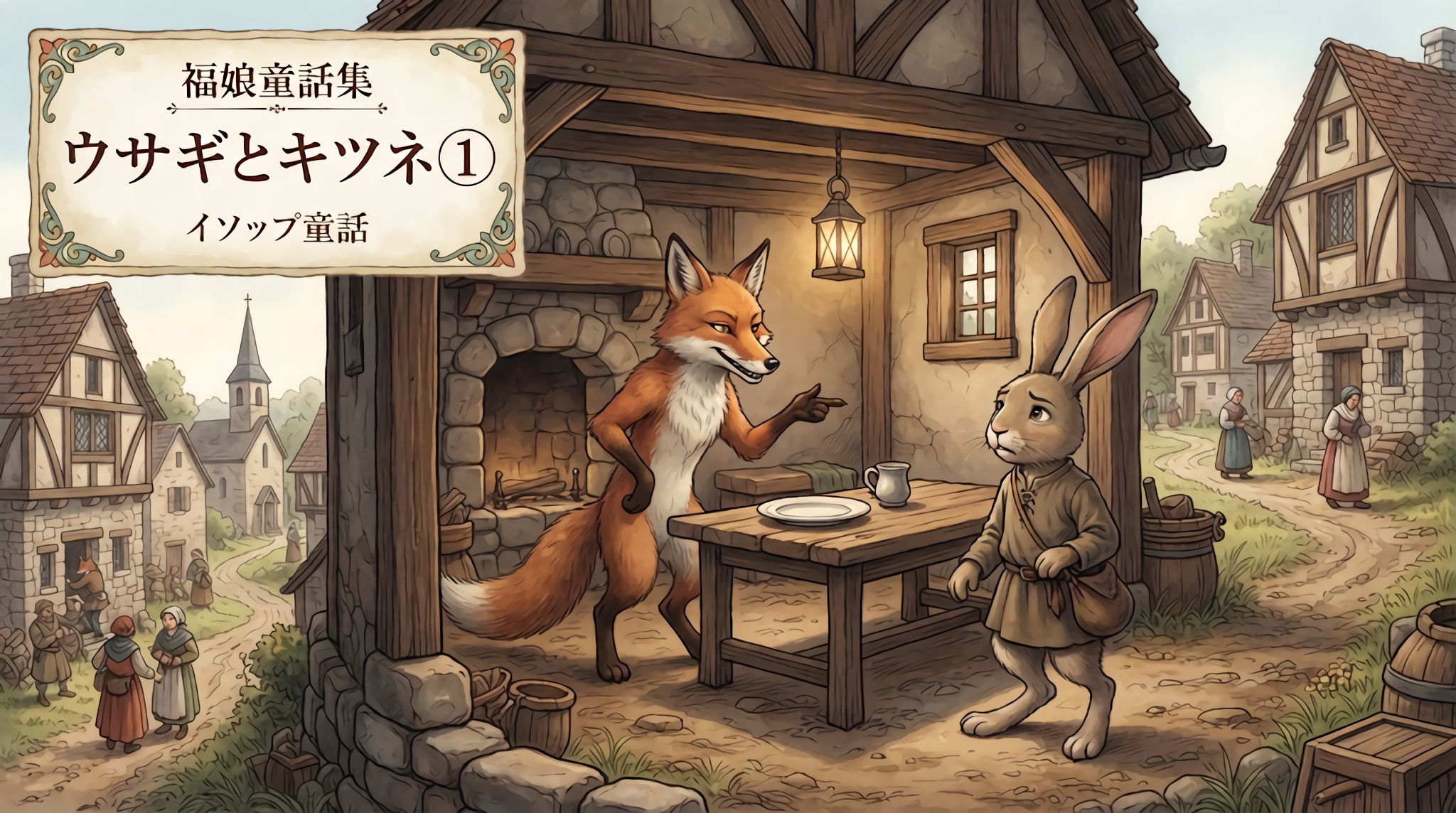 ウサギとキツネ①