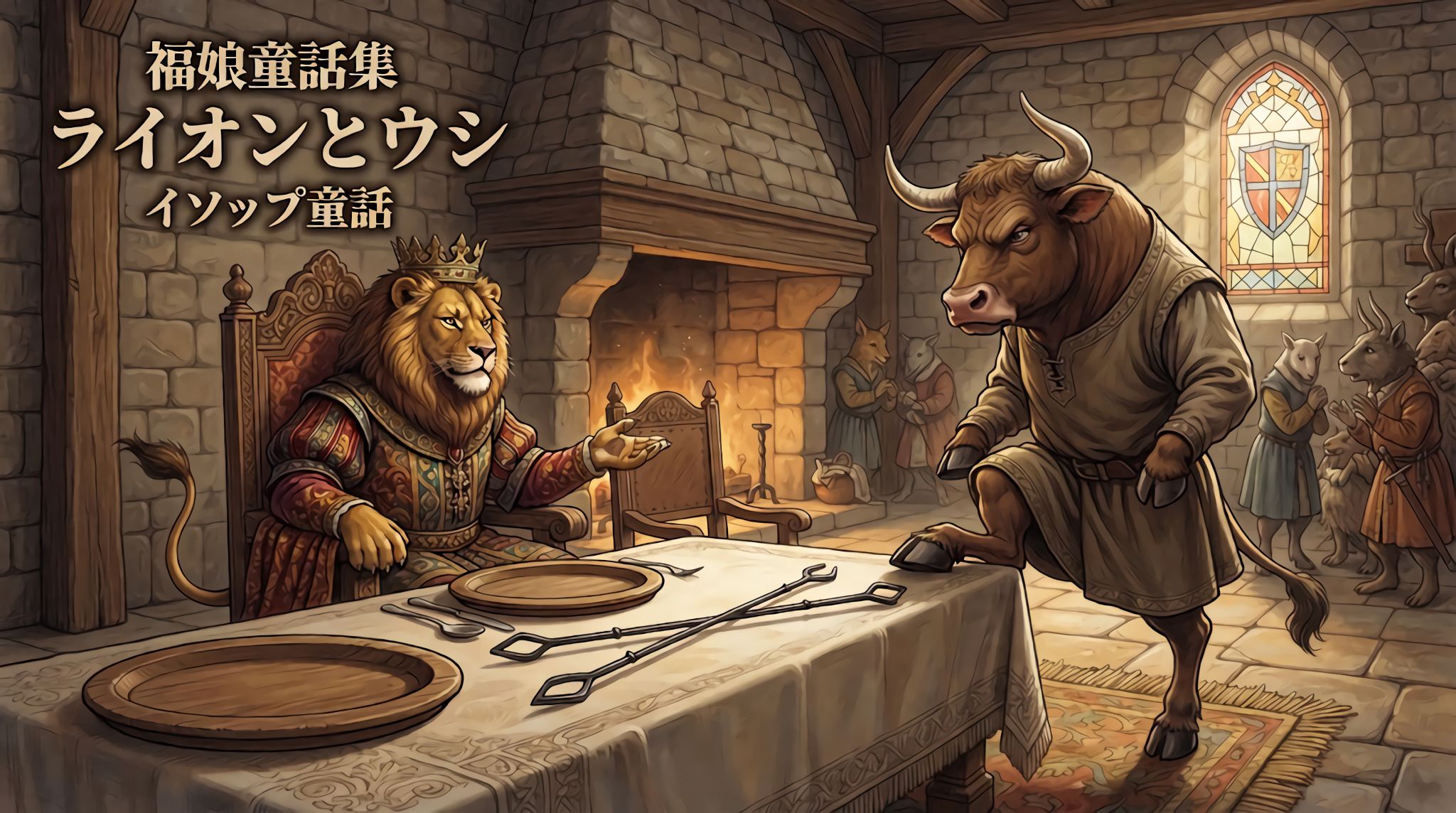 ライオンとウシ