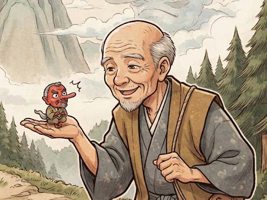 百姓じいさんとテング