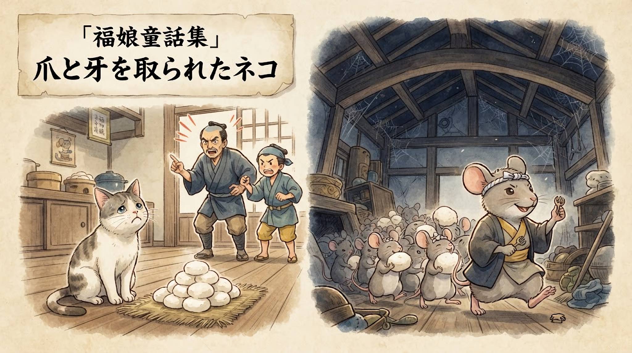 爪と牙を取られたネコ
