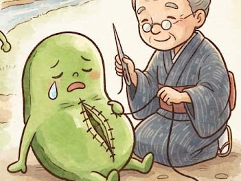そら豆の黒い筋