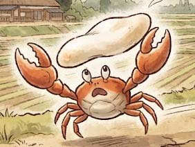 カニの餅つき