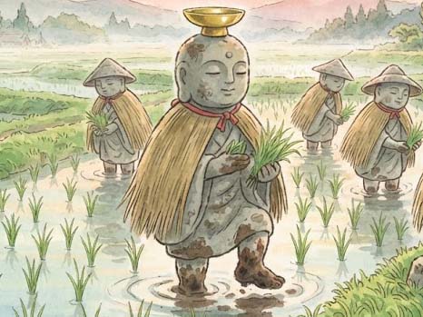 地蔵の田植え