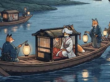 真夜中のキツネの嫁入り