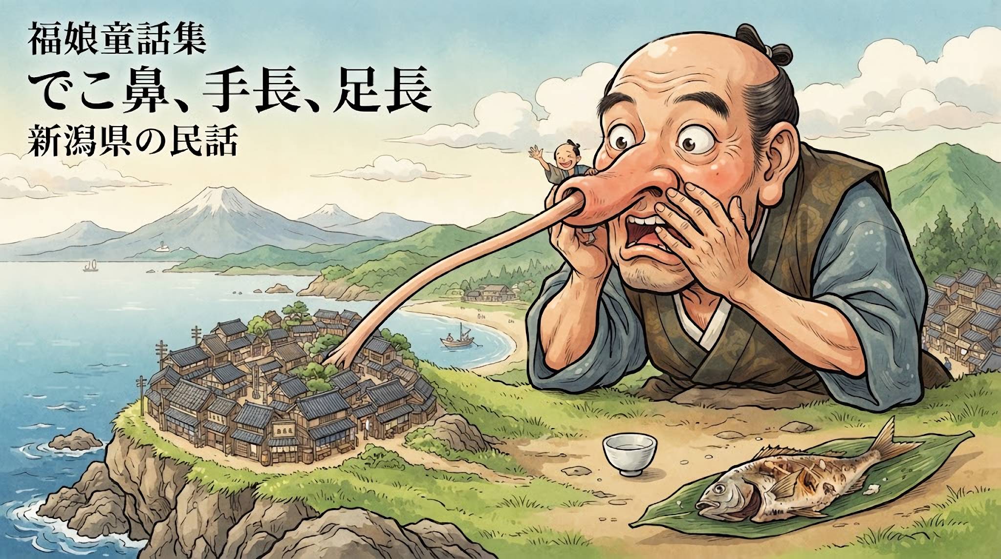 でこ鼻、手長、足長