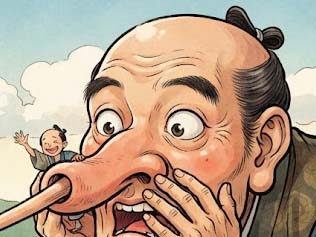 でこ鼻、手長、足長