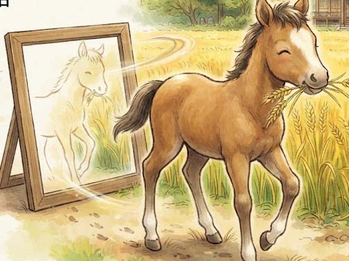 絵から抜け出した子馬
