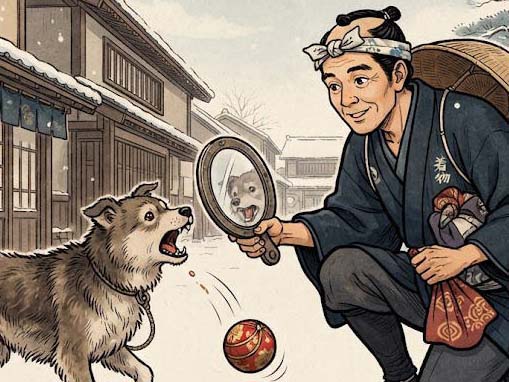 犬と鏡